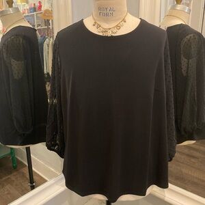 Adrianna Papell black blouse size 3X